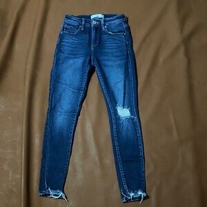 KanCan Dark Blue Distressed Skinny Jeans